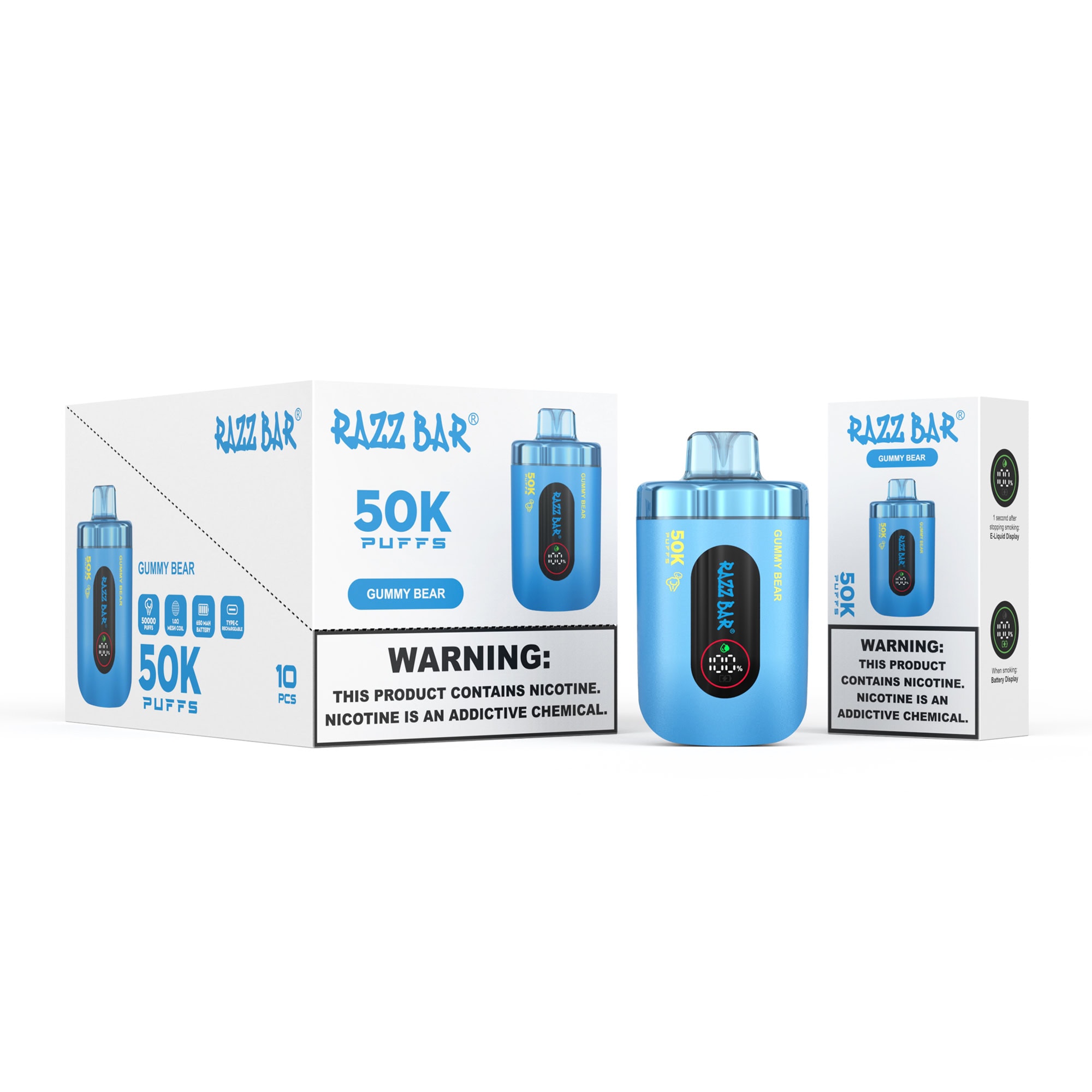 Razz Bar 50000 Gummy Bear