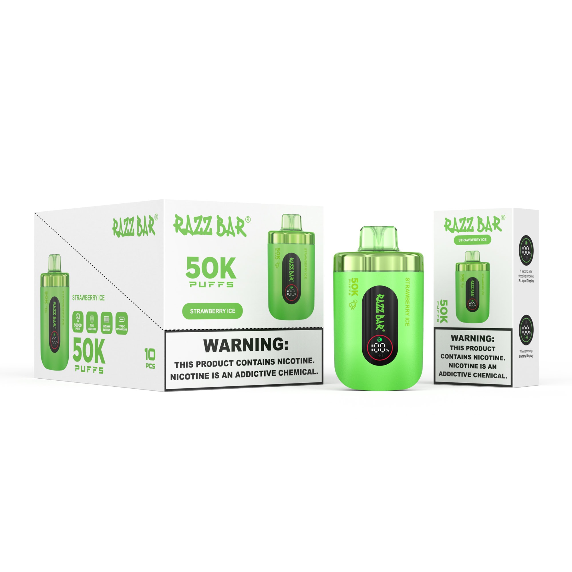 Razz Bar 50000 Strawberry Ice
