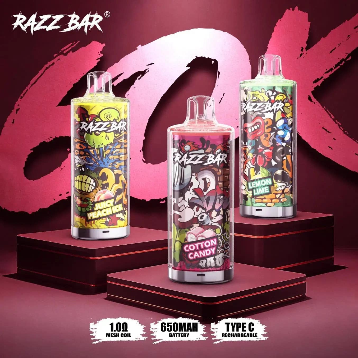 Razz Bar 60000 Strawberry Banana