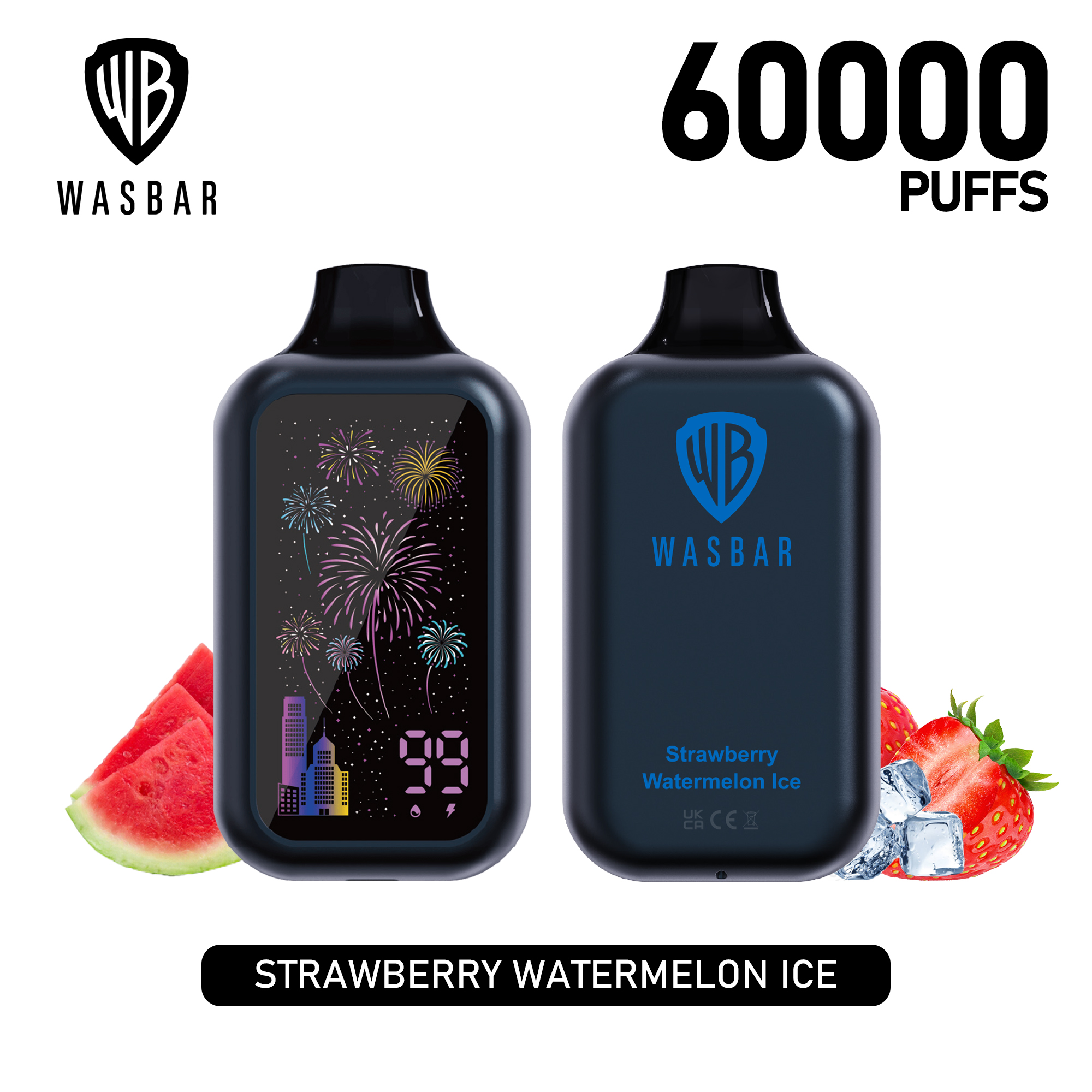 WASBAR 60K Strawberry Watermelon Ice