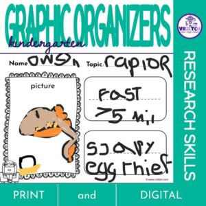 Kindergarten Research Graphic Organizers