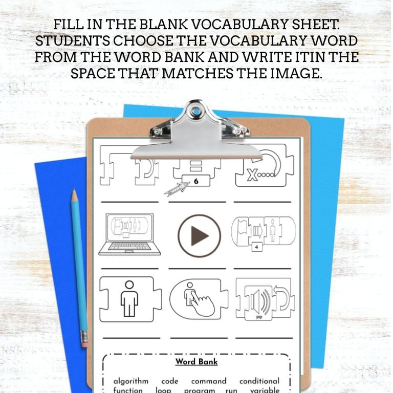 Coding Vocabulary Worksheets - Image 4