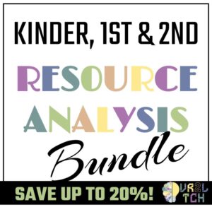 Analyzing Resources BUNDLE: Kindergarten, Grade 1, Grade 2