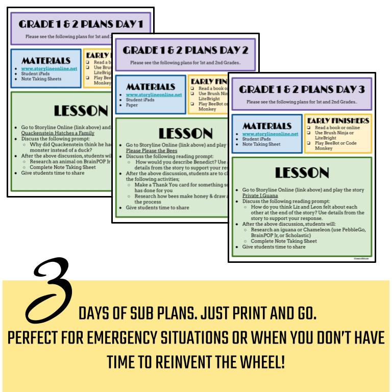 No-Prep Sub Plans BUNDLE - Image 4