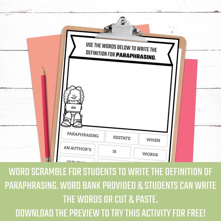 Paraphrasing and Plagiarism Activities - Image 3