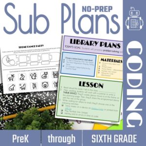 No prep coding sub plans perfect for a day off or switching up a unit!
