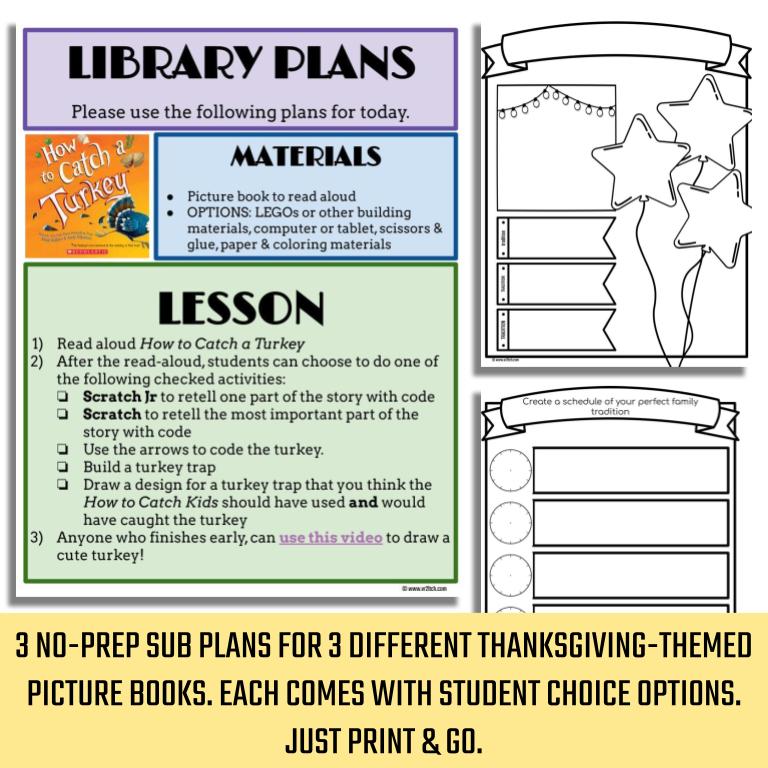 No-Prep November Library Lessons - Image 12
