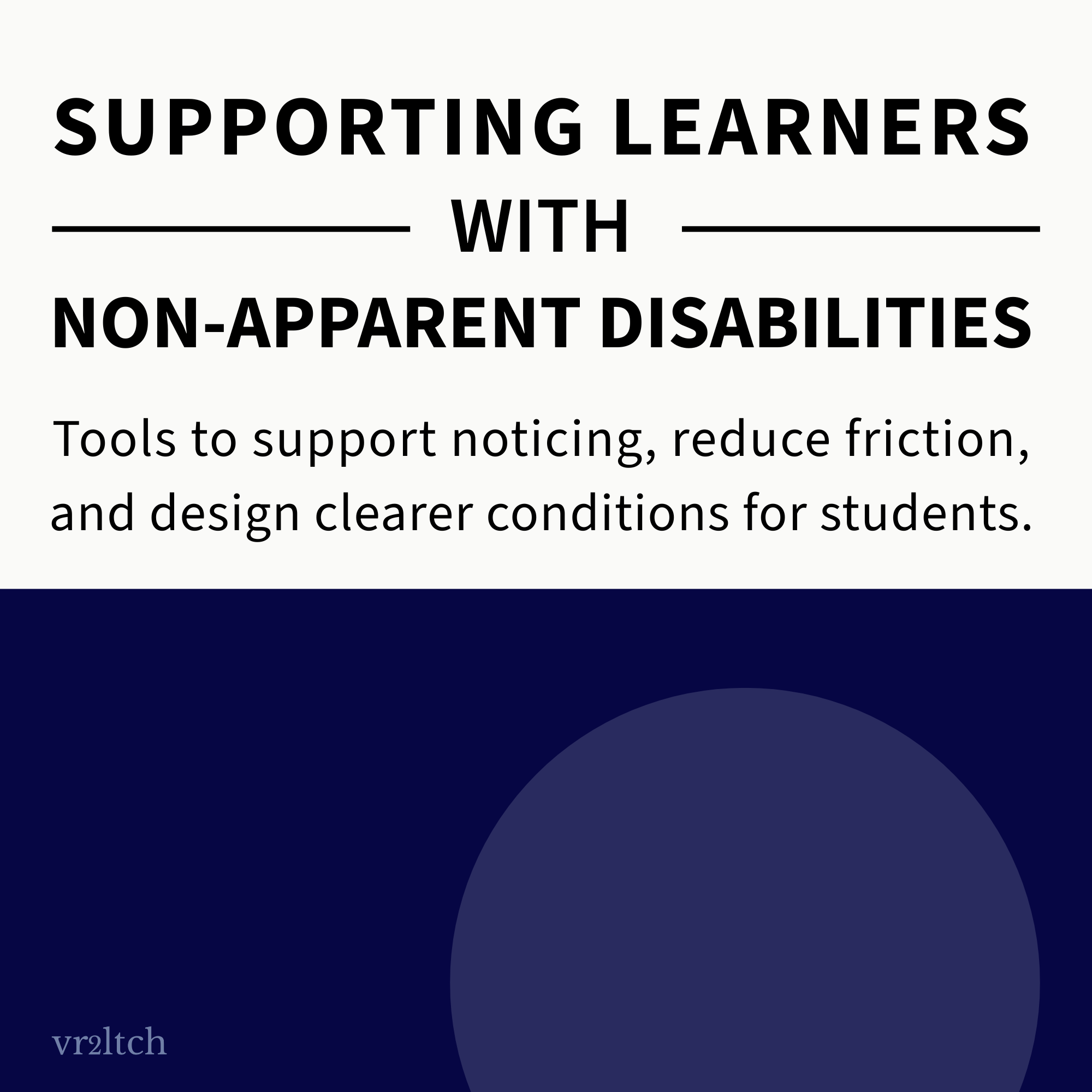 Supporting Learners With Non-Apparent Disabilities