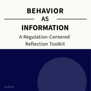 Behavior as Information: A Regulation-Centered Reflection Toolkit