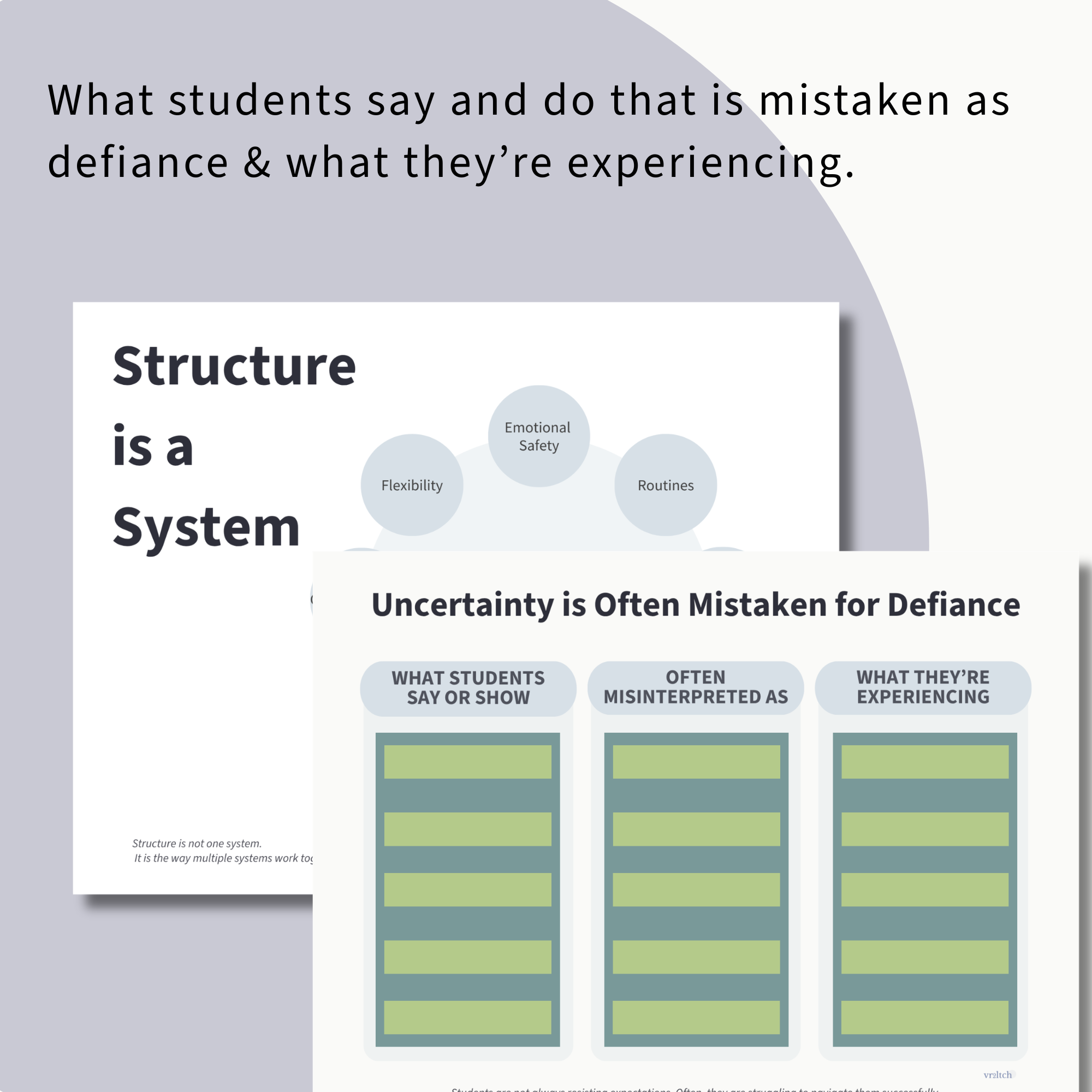 Structure is a system & uncertainty is often mistaken for defiance