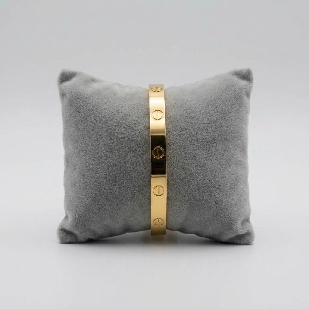 Bracelet Jonc Doré en Acier Inoxydable