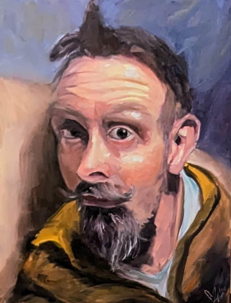 A contemporary painted portrait