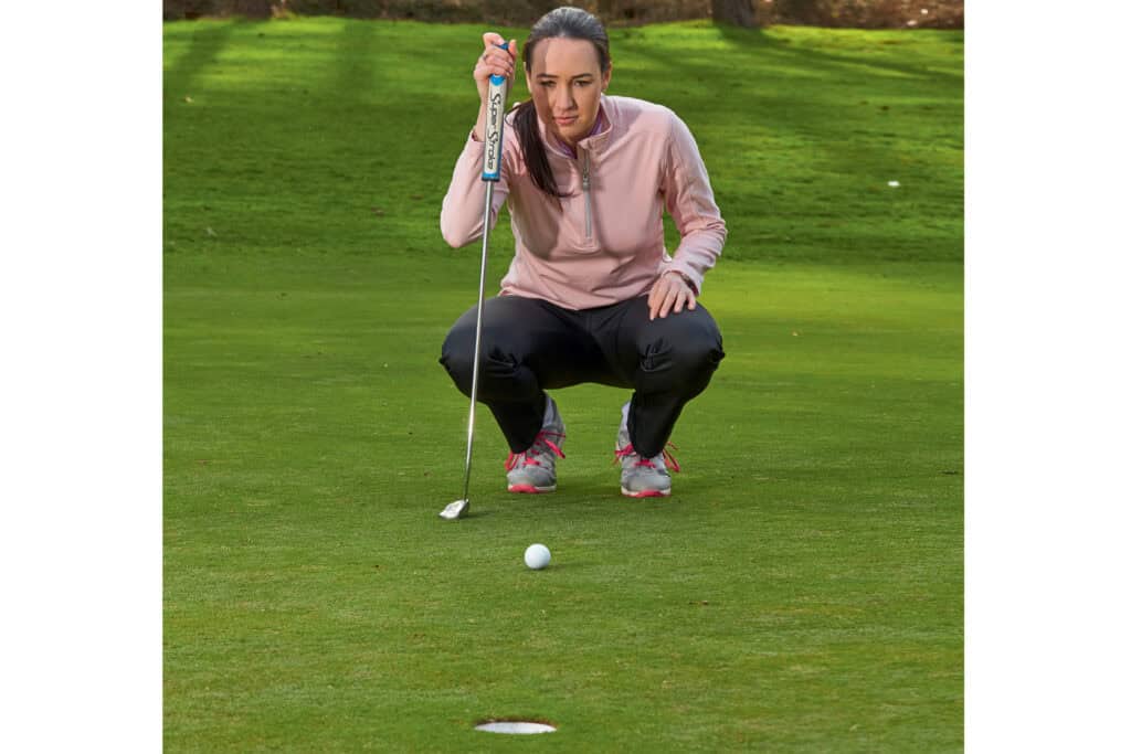 Lining up putts 