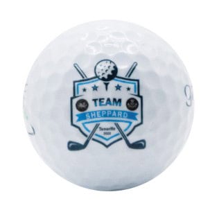 Team logo template for golf balls