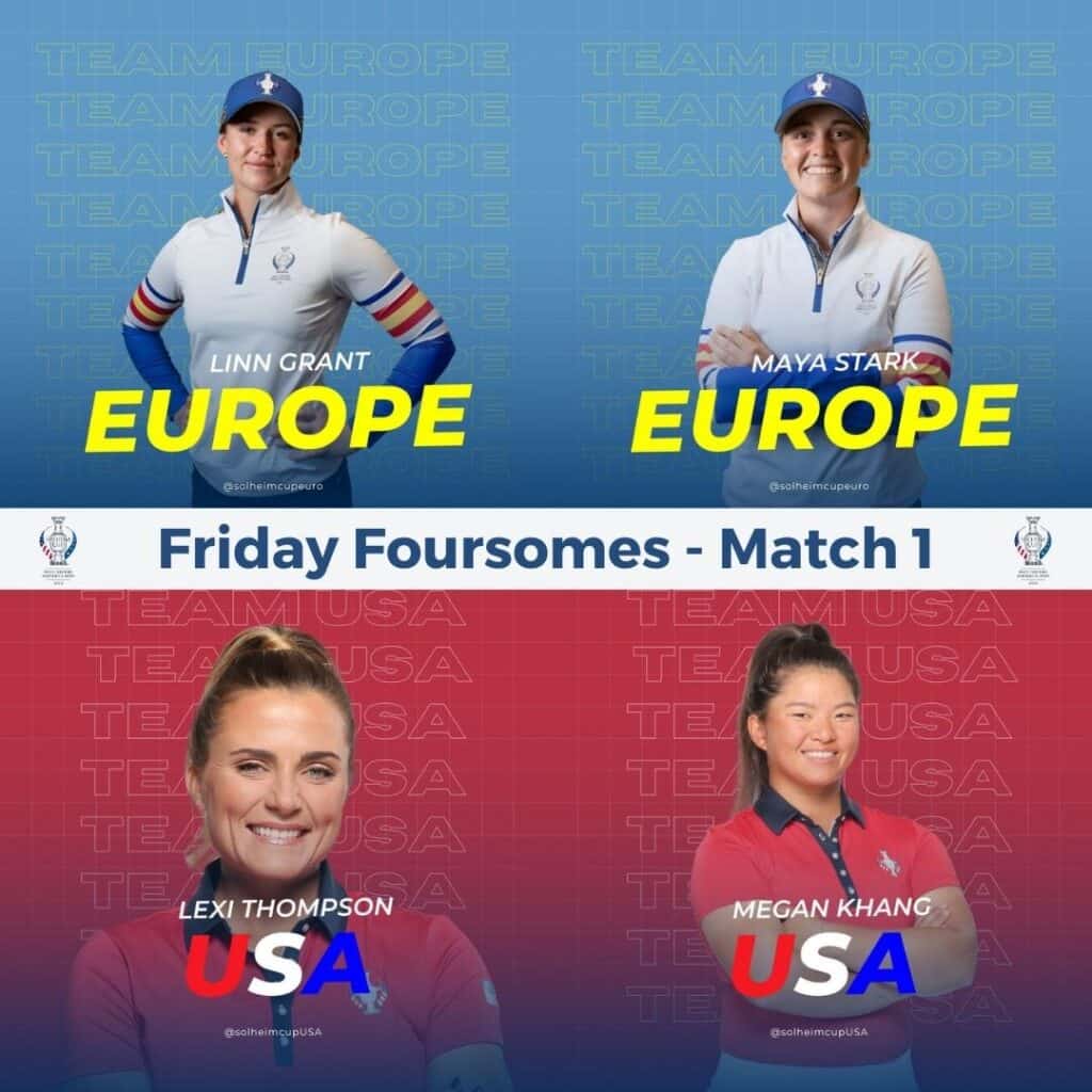 Solheim Cup 2023 Friday Foursomes