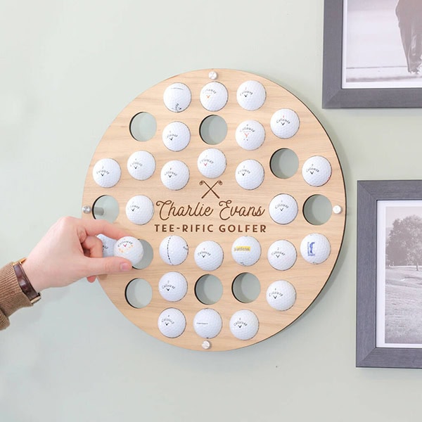 Personalised golf ball holder
