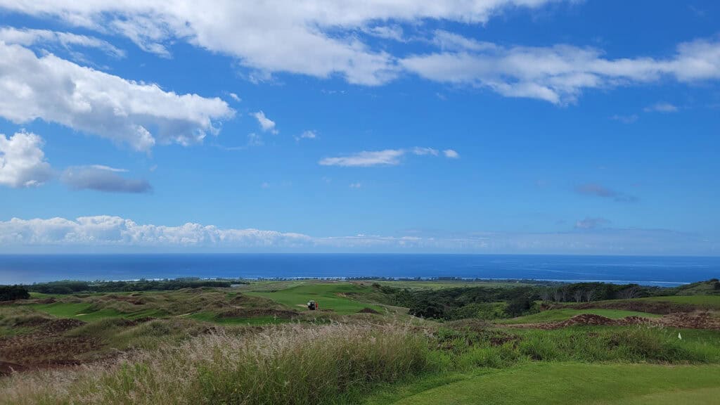La Réserve Golf Links 1st tee view