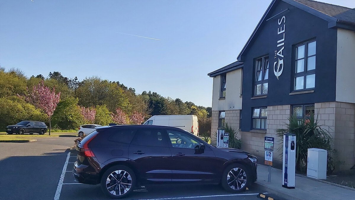 Volvo car outside The Gailes Hotel