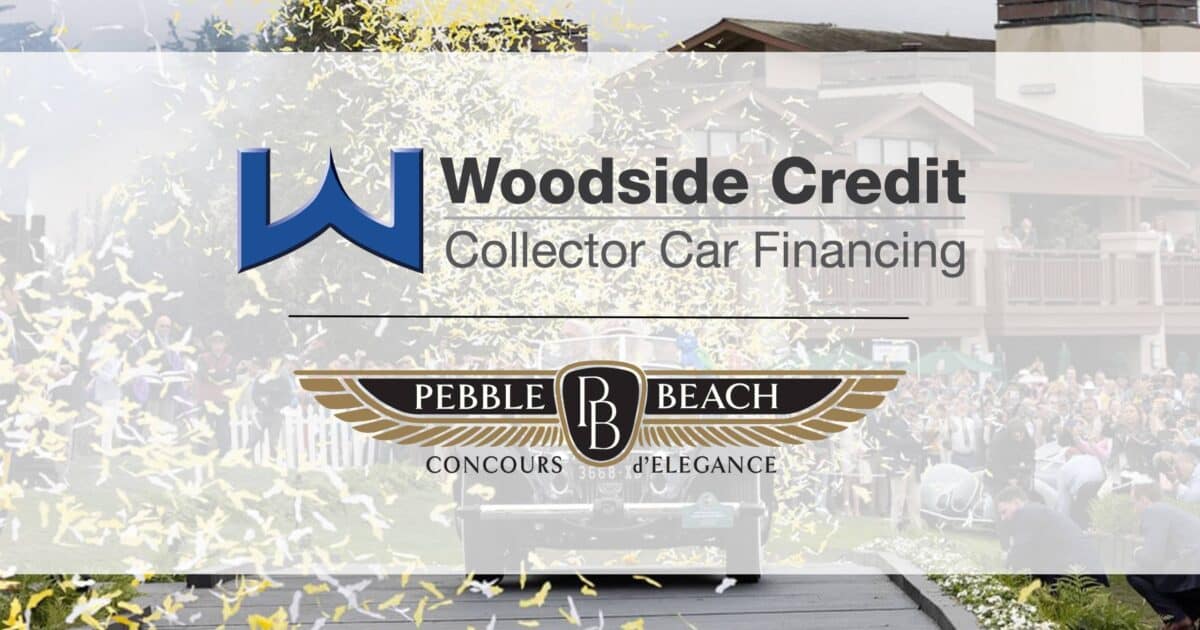 Woodside Credit Returns as the Collector Car Financing Sponsor of the 2023 Pebble Beach Concours d'Elegance