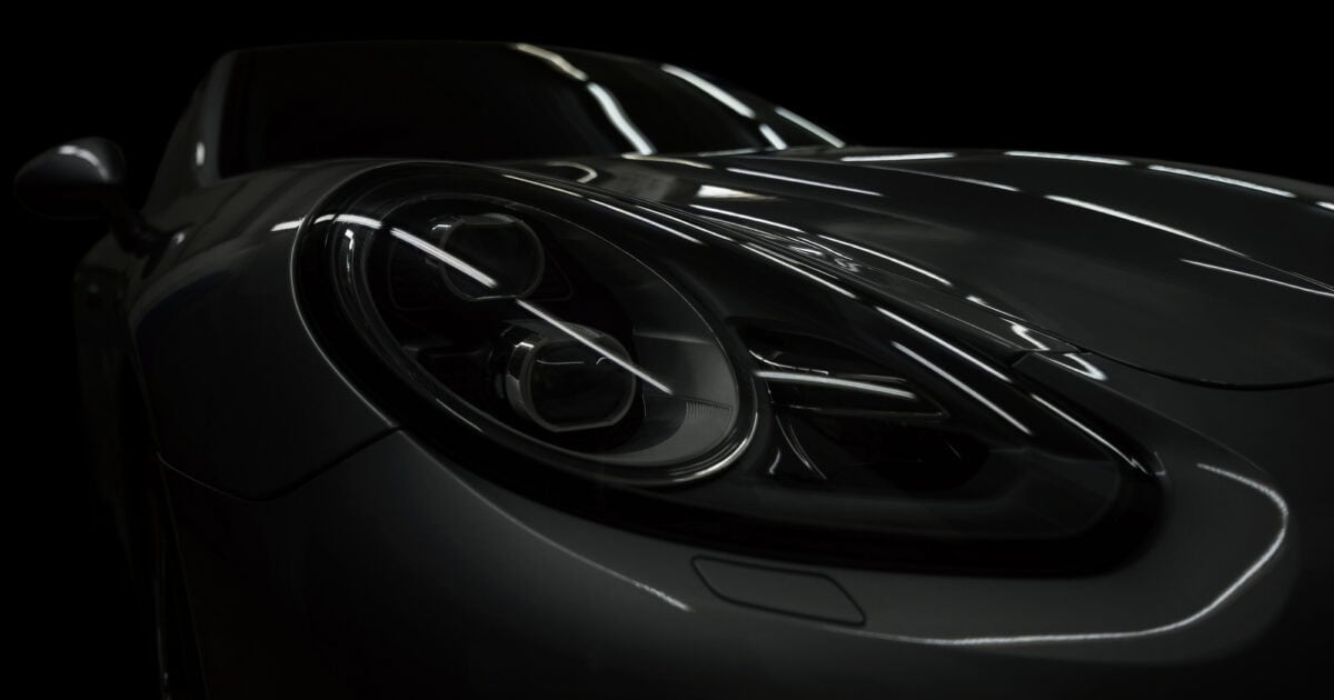 black porsche