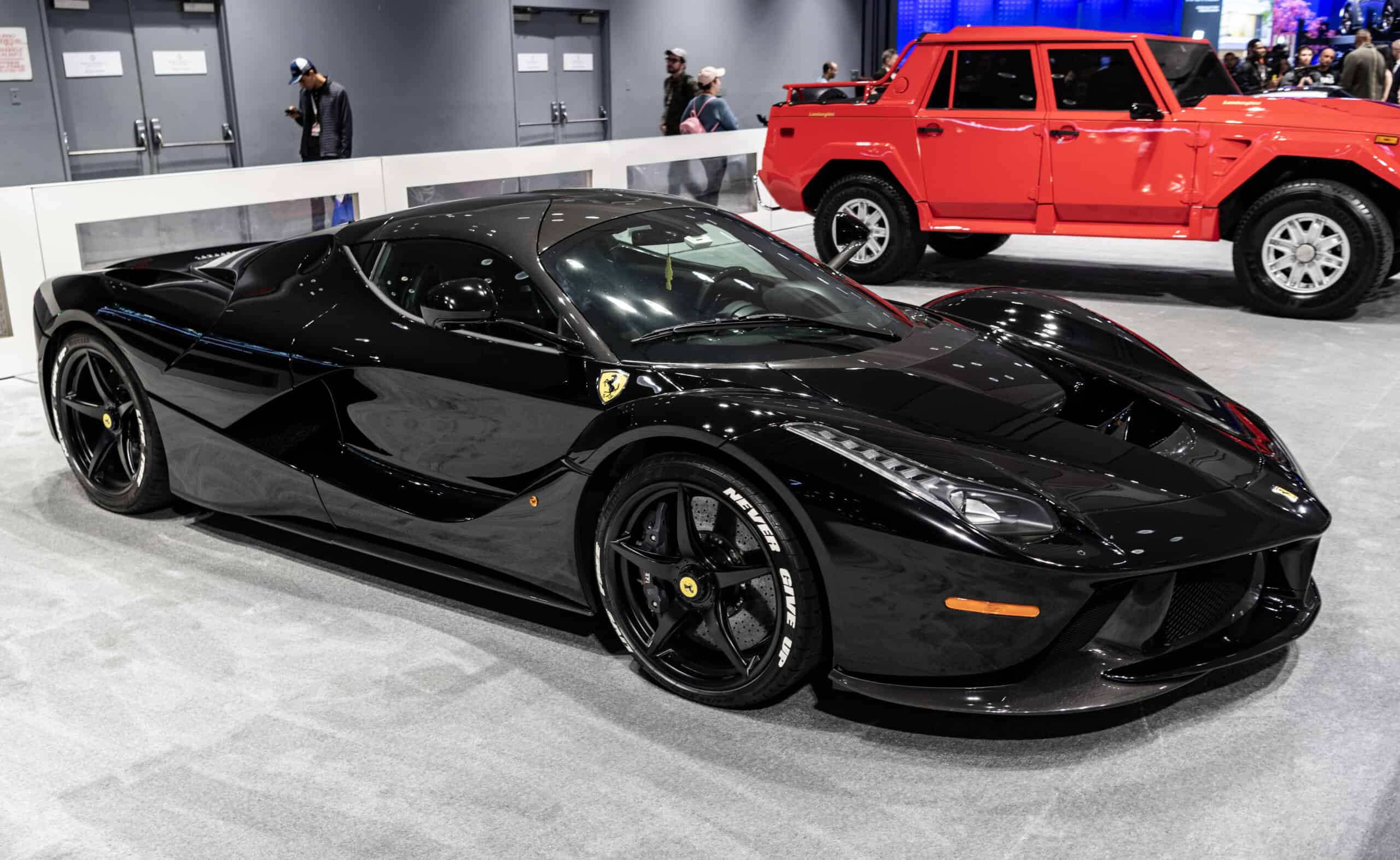 Rare black Ferrari LaFerrari sportscar