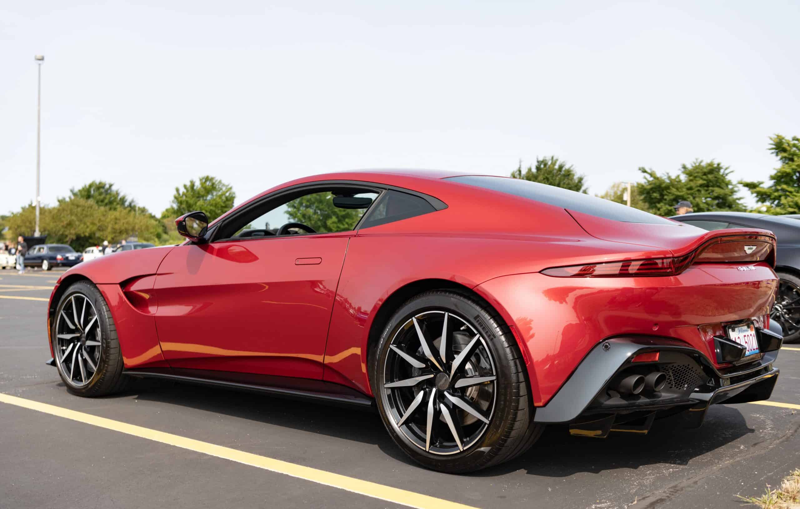 Red Aston Martin Vantage modern exotic car loan