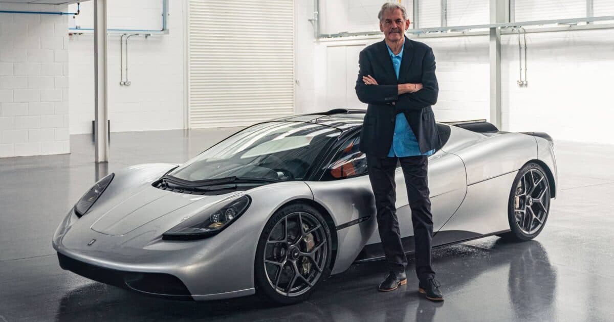Gordon murray in front of t50