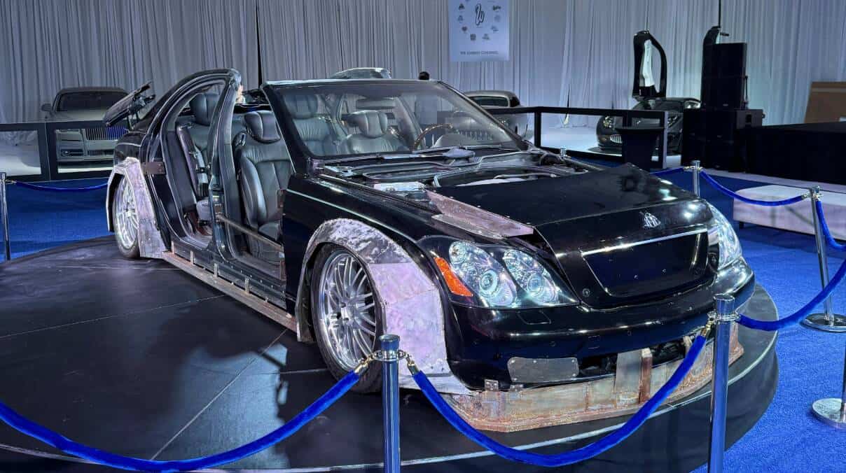 The Chopped-Up Maybach from Kayne & Jay-Z’s ‘Otis’ Music Video