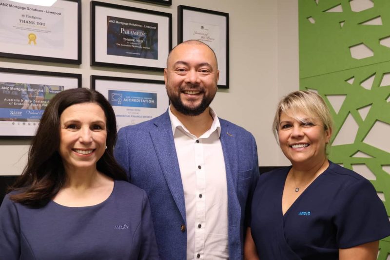 ANZ's Liverpool mobile lending team is based at the WOTSO. L-R Paula Raso, Rafael Reyes and Yurhan Yazicilar.