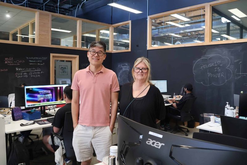 Dalton Chung and Debbie Taylor from Aeon Marketing in office 1
