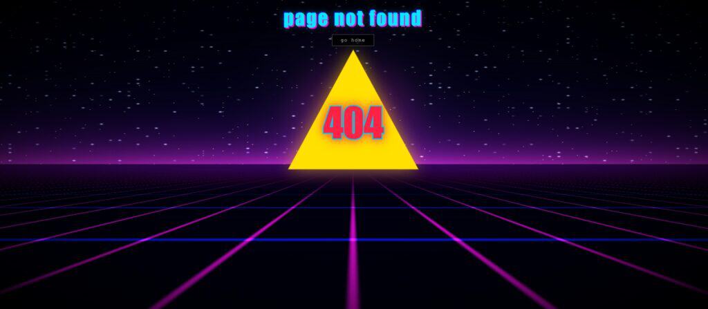 Retro 404 error page design