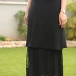 תחתית ארוכה שיפון תחרה מכווצת – תמונה 2
