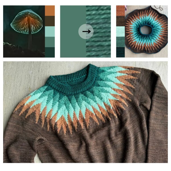 Color mixing exercises from the Color Alchemy Masterclass online yarn dyeing course