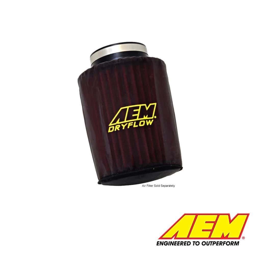AEM DryFlow air filter for automotive performance and filtration.