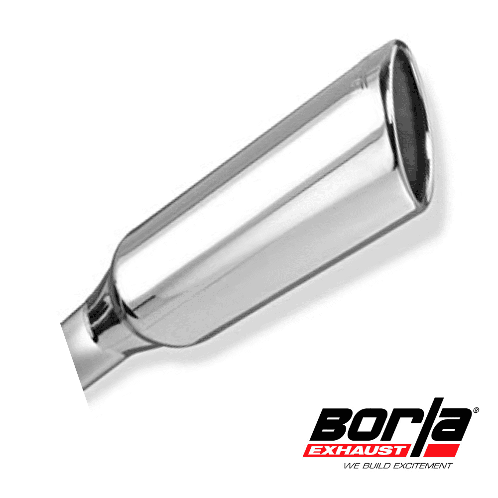 Borla exhaust pipe, high-performance automotive exhaust system component.