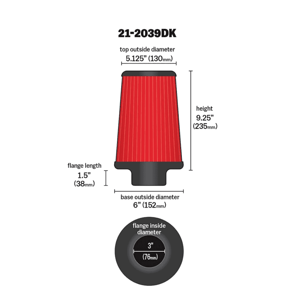 High-quality automotive air filter with precise dimensions for optimal engine performance.