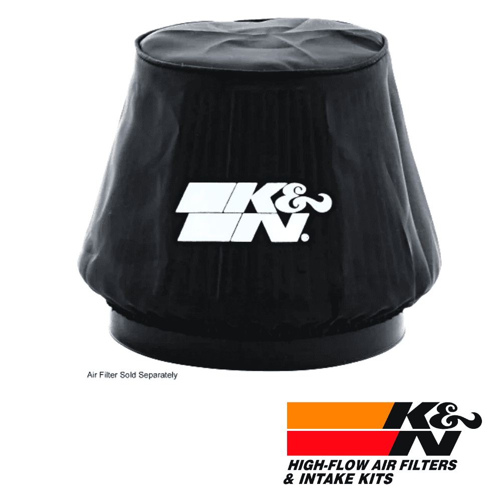 Air filter cover with K&N logo for high-flow air filters and intake kits.
