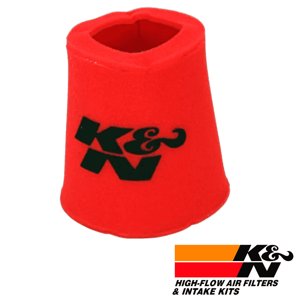 K&N Air Filter WRAP ( RED) 5″F X 9″H