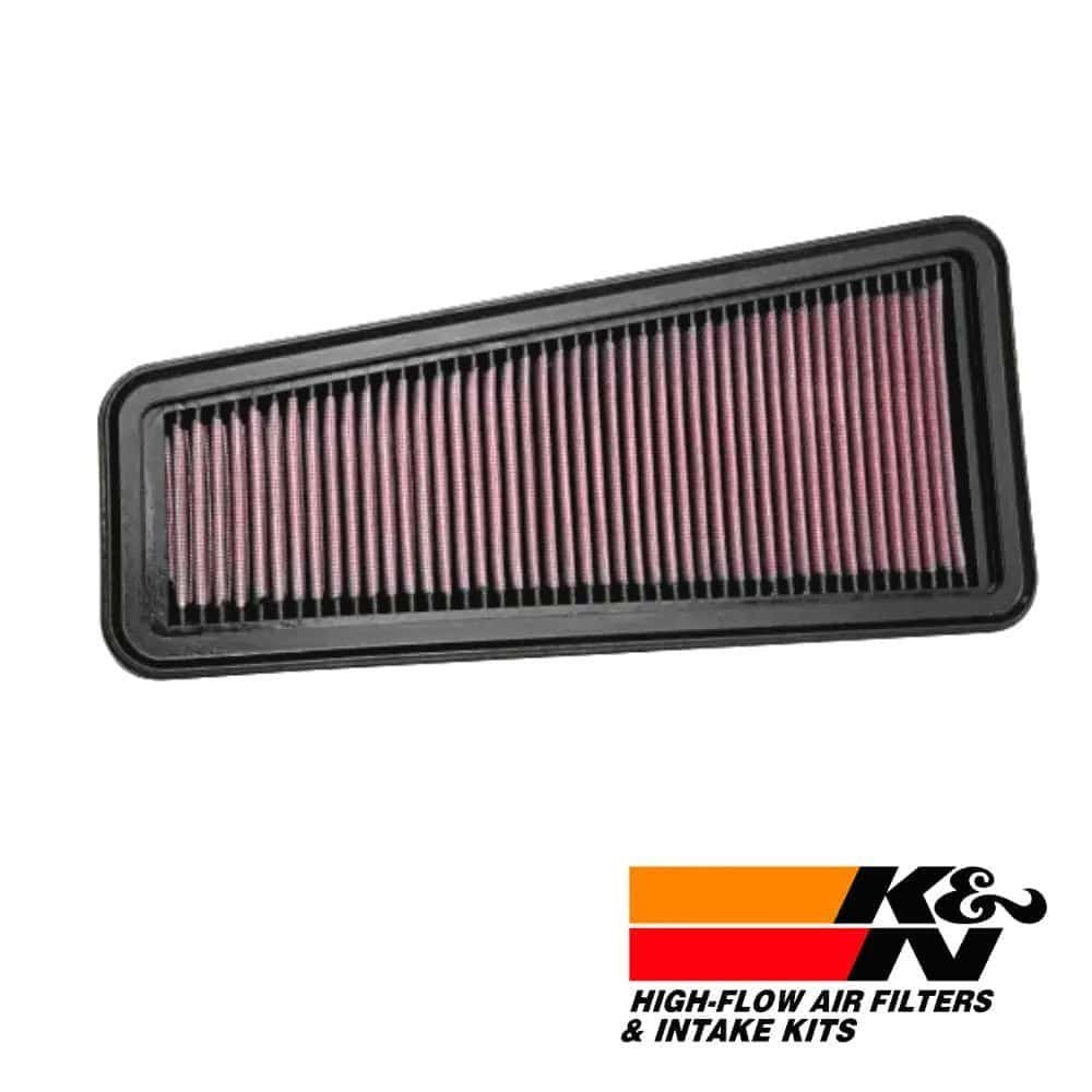 High-flow air filter for vehicle engine, durable and efficient filtration system.