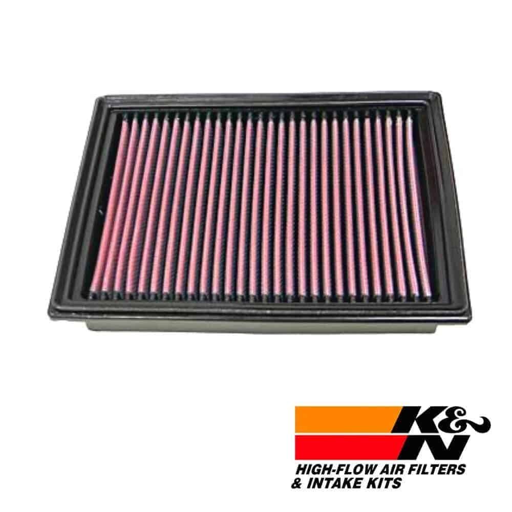 High-flow air filter for vehicle engine, durable and efficient filtration system.