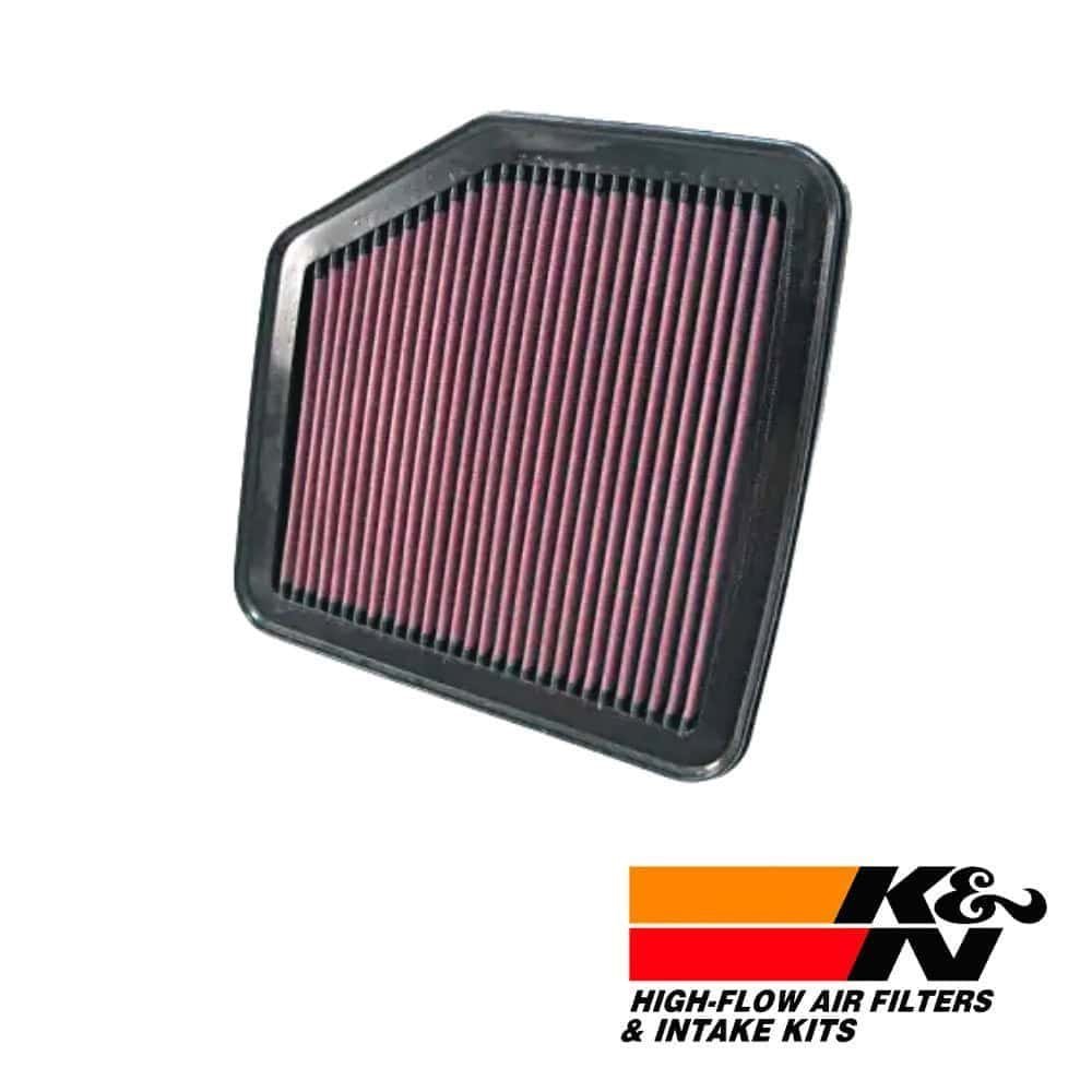 High-flow air filter for vehicle engine, durable and efficient filtration system.