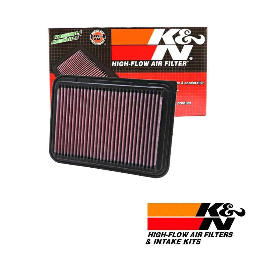 High-flow air filter for vehicle engine performance and efficiency.