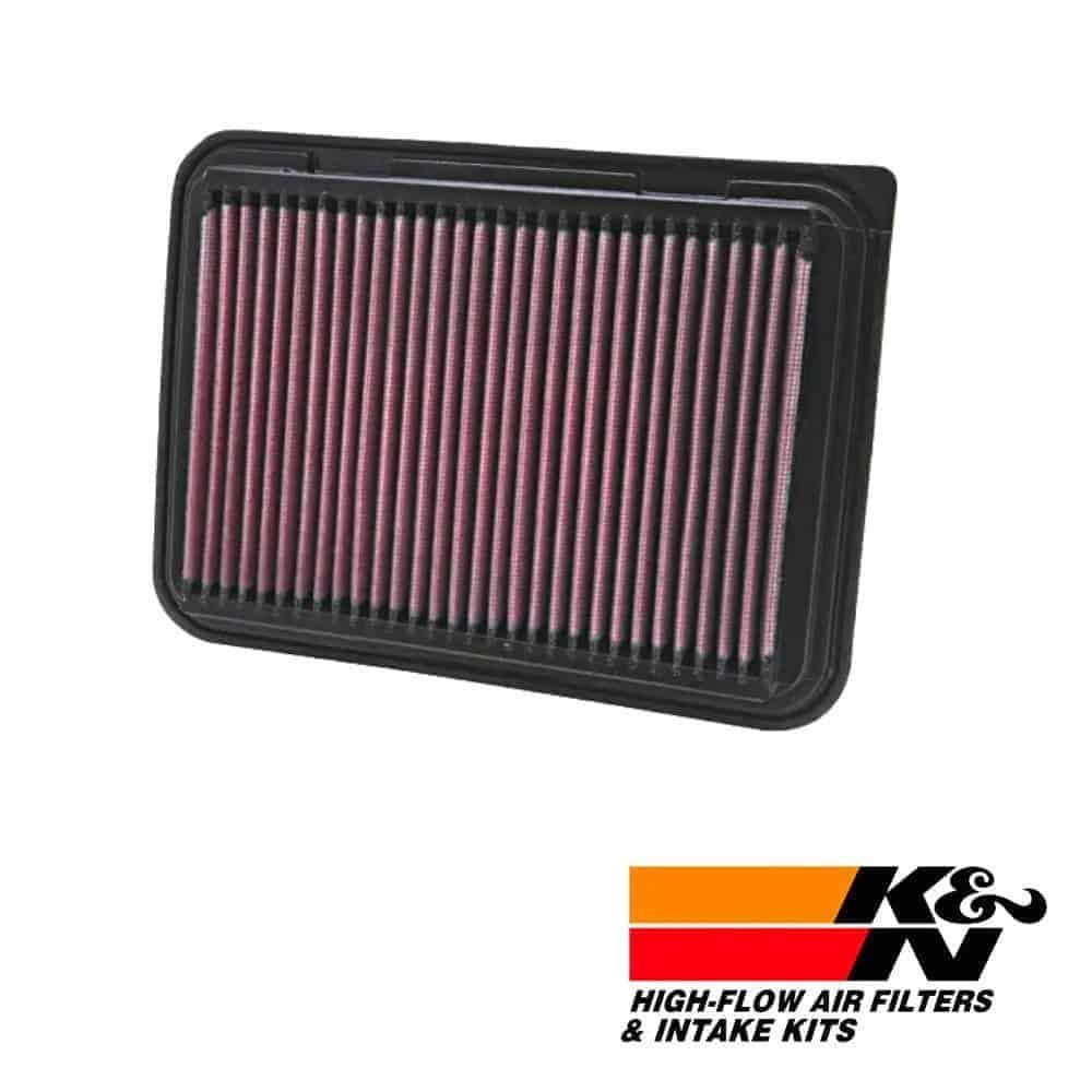 High-flow air filter for vehicle engine, durable and efficient filtration system.