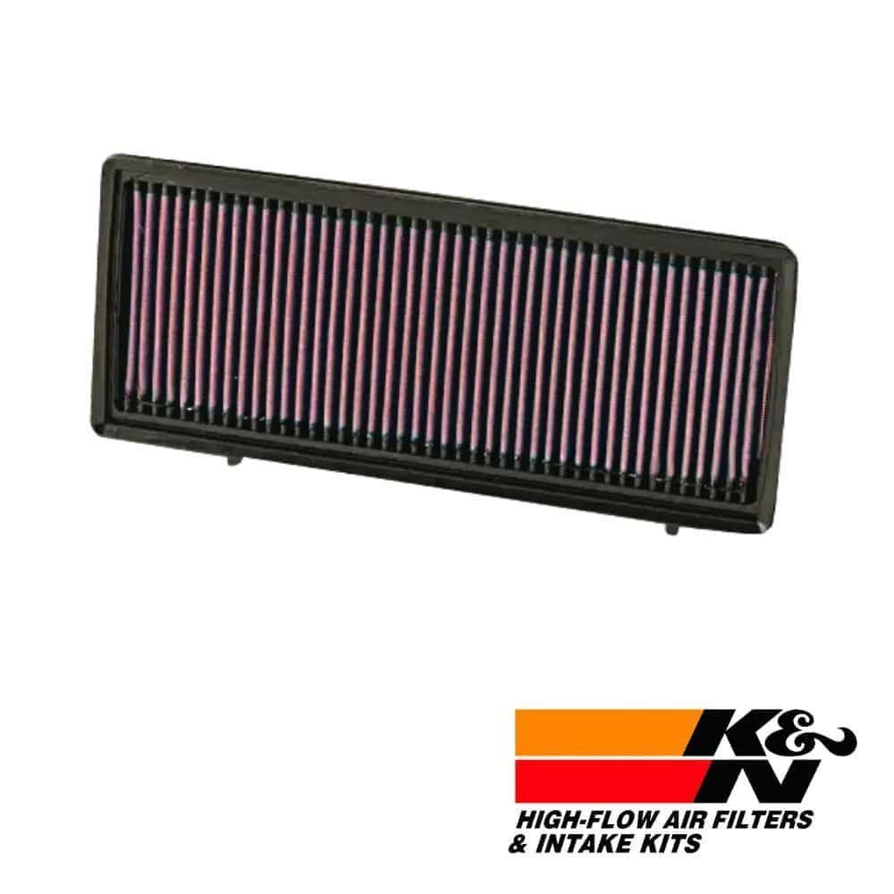 High-flow air filter for vehicle engine, durable and efficient filtration system.