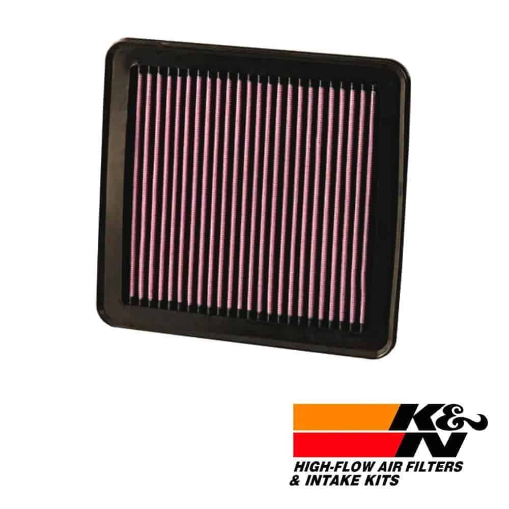 High-flow air filter for vehicle engine, durable and efficient filtration system.