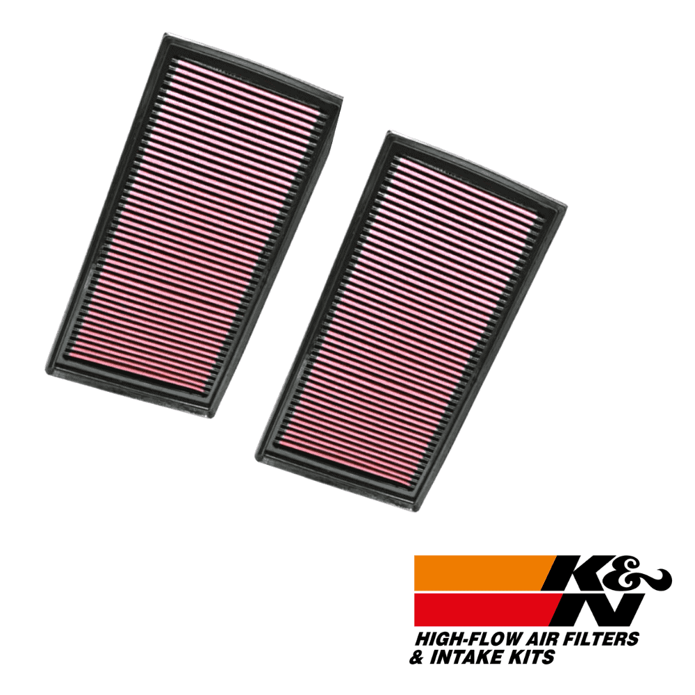 High-flow air filters and intake kits for vehicle performance enhancement.
