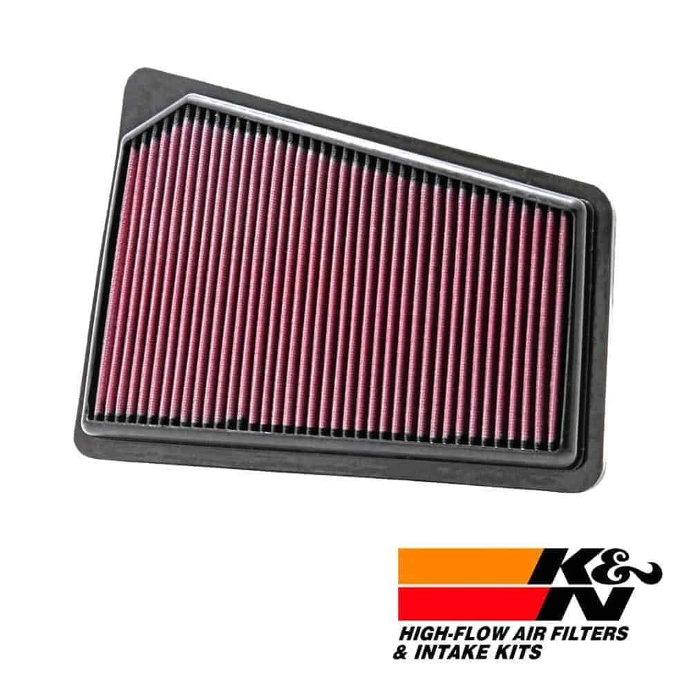 High-flow air filter for vehicle engine, durable and efficient filtration system.