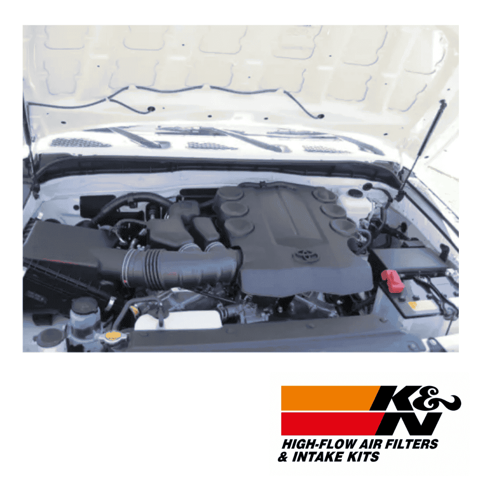High-flow air filters and intake kits for vehicle performance enhancement.
