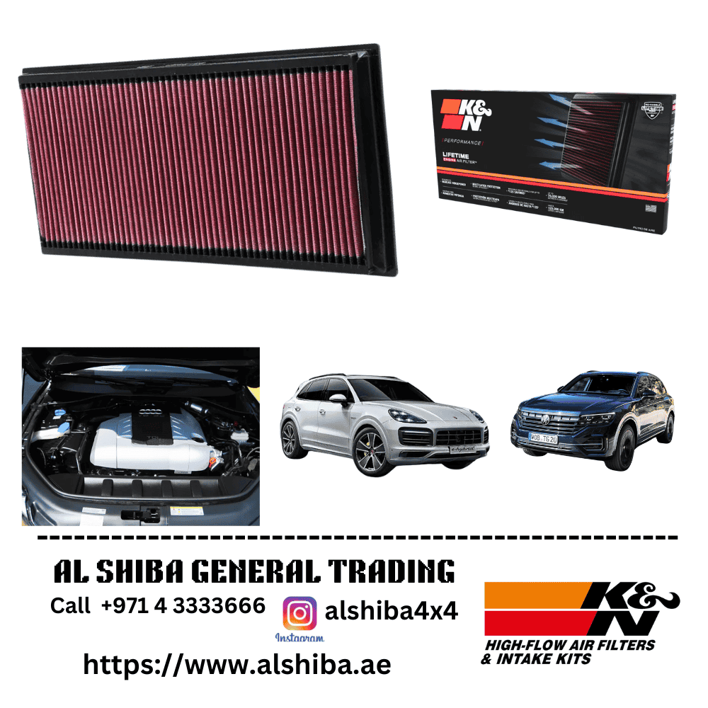 High-performance K&N air filter for vehicle engine protection and efficiency.