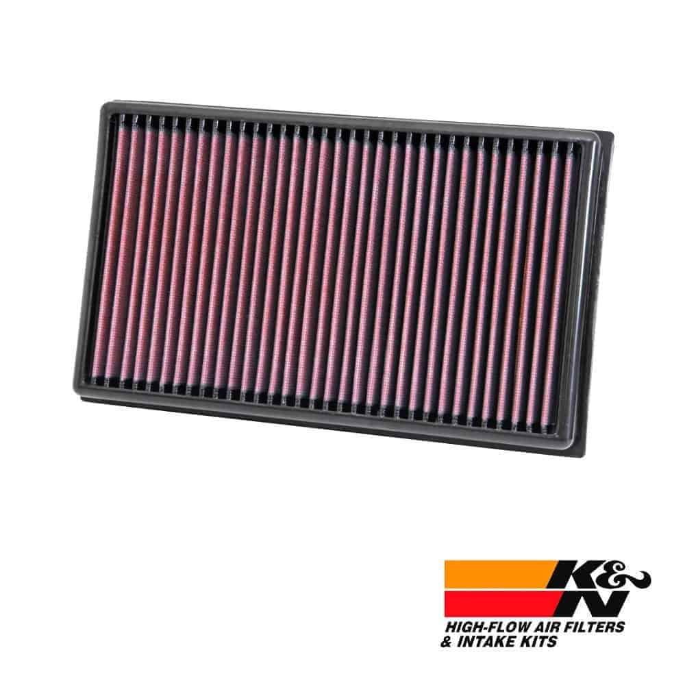 High-flow air filter for vehicle engine, durable and efficient filtration system.